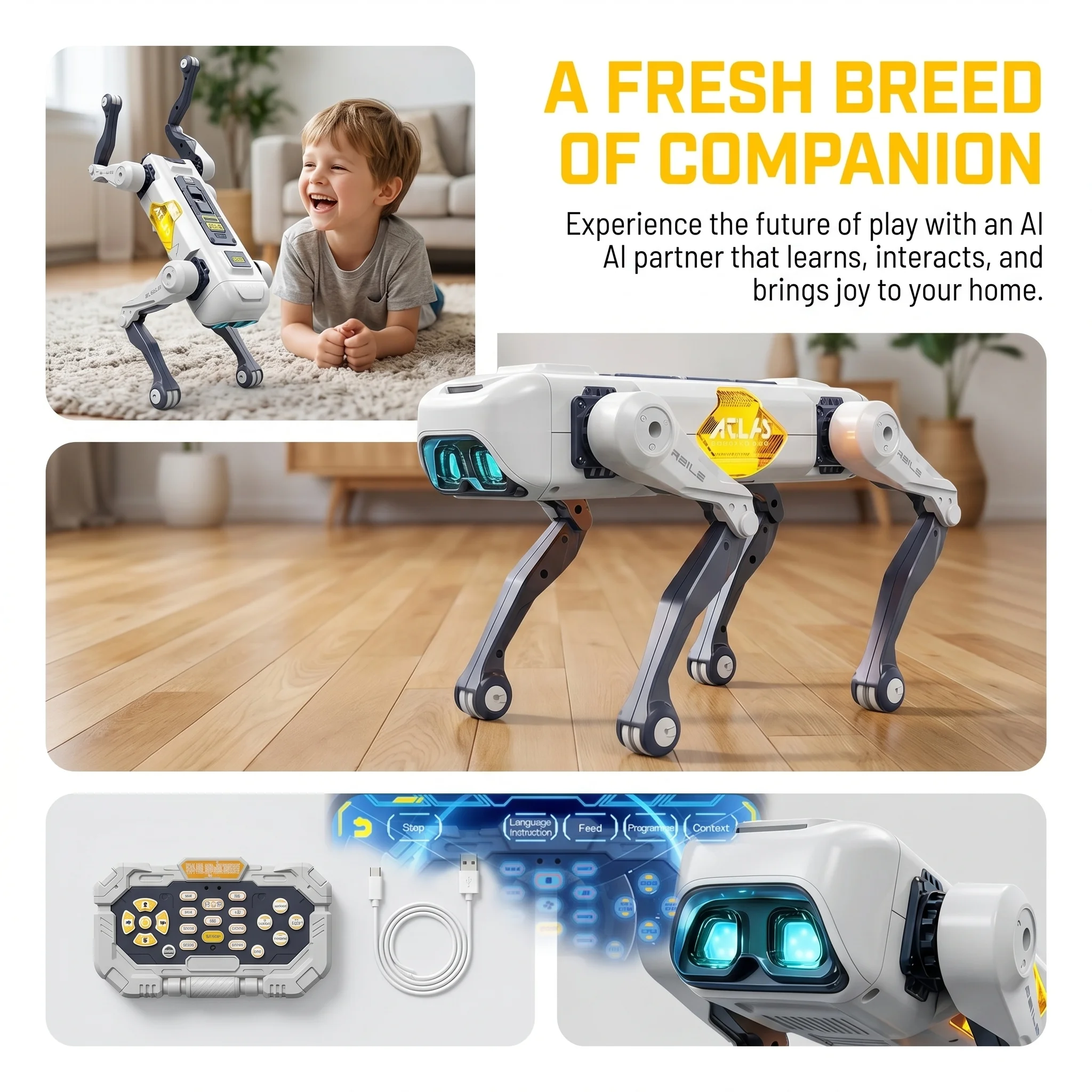 AI Smart Robot Dog, Voice & AP - Drone Kit With Camera review and price